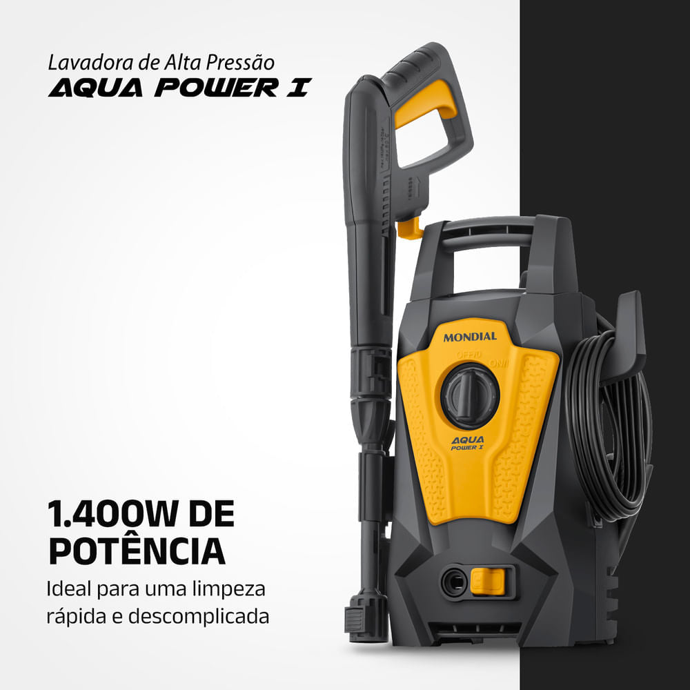 LAVADORA DE ALTA PRESION AQUA POWER I 1400W LAP-01-GY