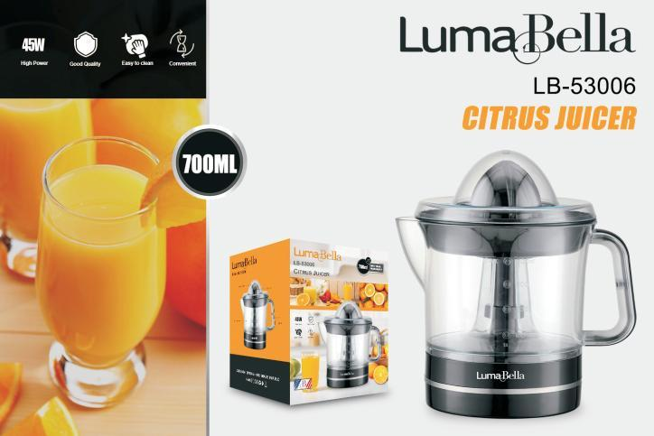 Exprimidor eléctrico Luma Bella LB-53006 de 45W con jarra de 700 ml