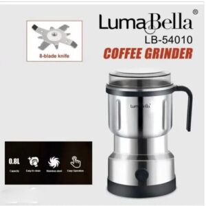 Molinillo de café Luma Bella LB-54010 de acero inoxidable con cuchilla de 8 aspas