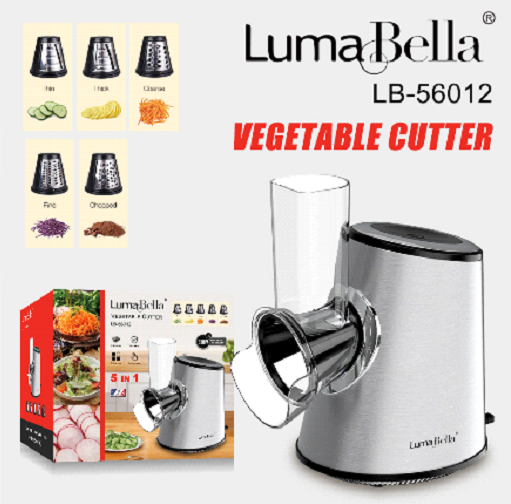 Cortadora de verduras eléctrica Luma Bella LB-56012 5 en 1 con cinco conos