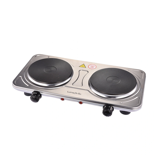 Cocina Eléctrica Luma Bella LB-57005 2000W 2 Hornallas Acero Inoxidable