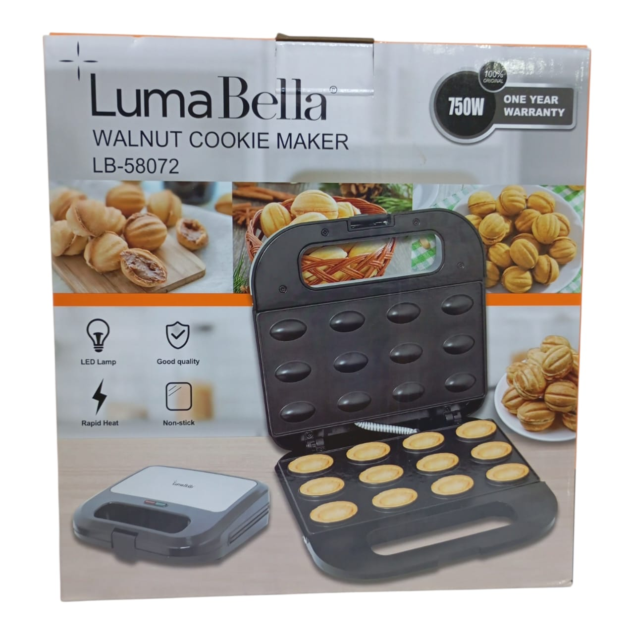 Máquina de galletitas de nuez Luma Bella LB-58072 de 750W
