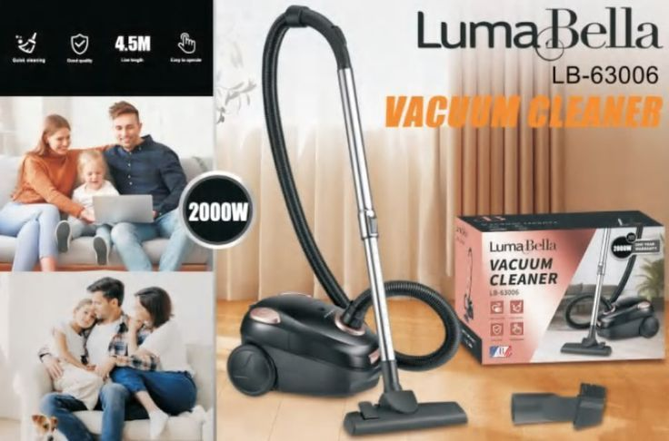 Aspiradora de trineo Luma Bella LB-63006 de 2000W con accesorios