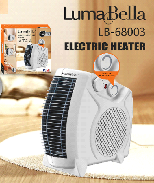 Estufa eléctrica termoventilador compacto Luma Bella LB-68003 blanco