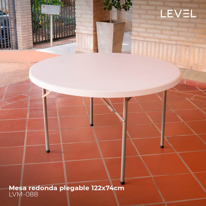 MESA REDONDA PLEGABLE 122*74 LEVEL