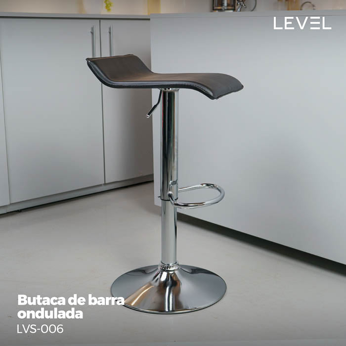 BUTACA DE BARRA ONDULADA LEVEL NEGRA