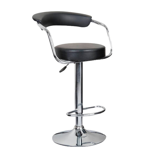 BUTACA DE BARRA CON RESPALDO LEVEL NEGRA