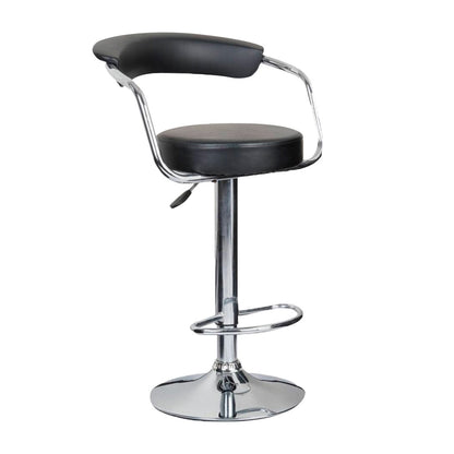 BUTACA DE BARRA CON RESPALDO LEVEL NEGRA