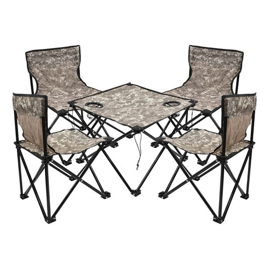 JUEGO DE SILLAS DE CAMPING & MESA LEVEL PLEGABLE