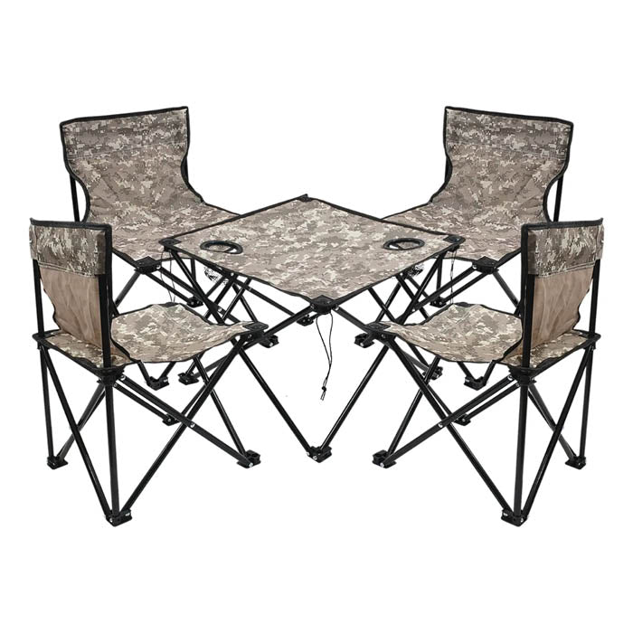 JUEGO DE SILLAS DE CAMPING & MESA LEVEL PLEGABLE