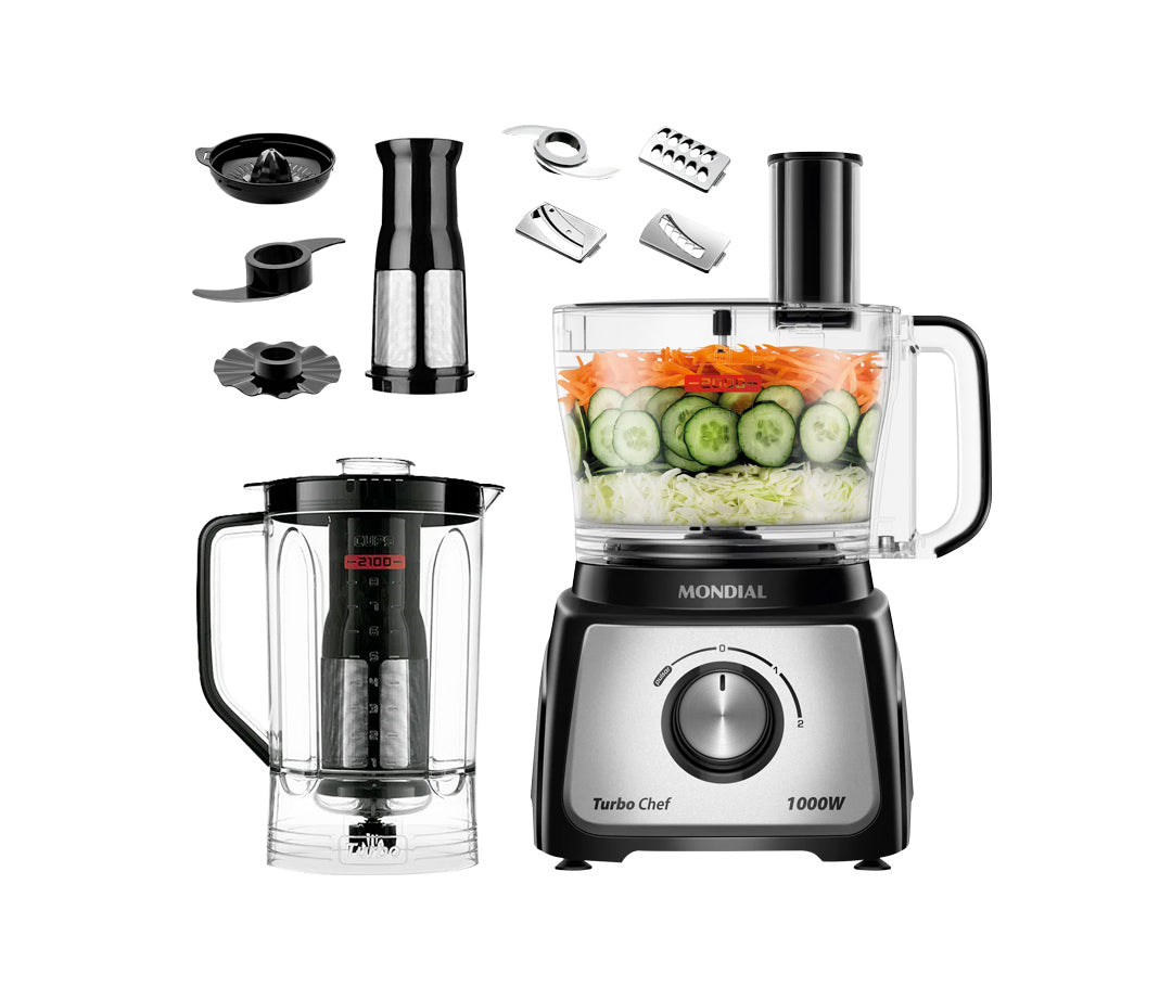 MULTIPROCESSADOR 9 EN 1 TURBO CHEF - 1000W MPN-01-BF