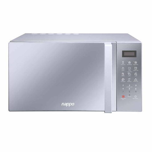 Microondas Nappo 28L Plateado con Vidrio Reflector
