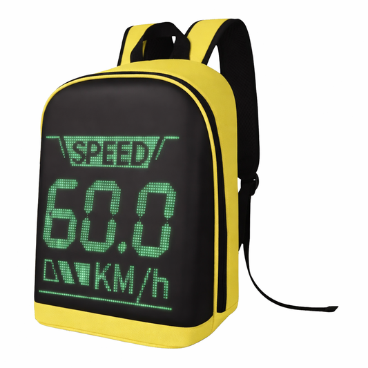 Mochila LED A-KP6010 con Pantalla 64x64 Bluetooth Amarillo