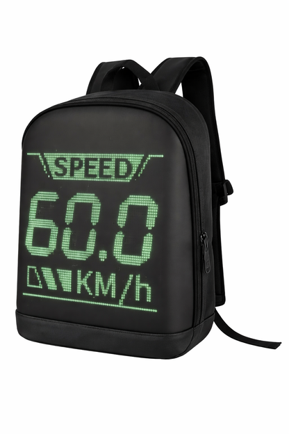 Mochila LED A-KP6011 con Pantalla 64x64 Bluetooth Negro