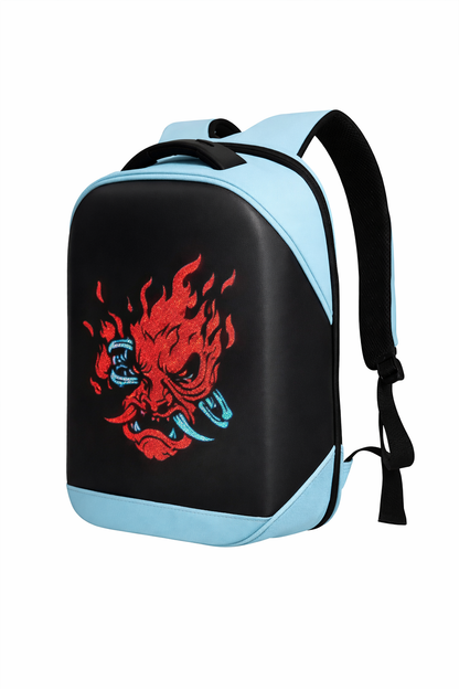 Mochila LED A-KP6025 Pantalla 96x128 Bluetooth 4G+GPS Celeste