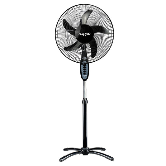 VENTILADOR DE PIE NAPPO 16" NEGRO 5 ASPAS NVP-068 | NVP-153