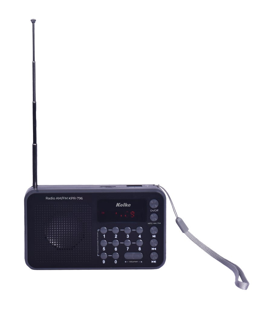 Radio Kolke KPR-796 AM/FM Recargable con USB y Micro SD