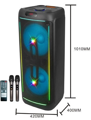 Parlante Portátil Kolav J2155 de 2x15 Pulgadas con 2 Micrófonos Inalámbricos