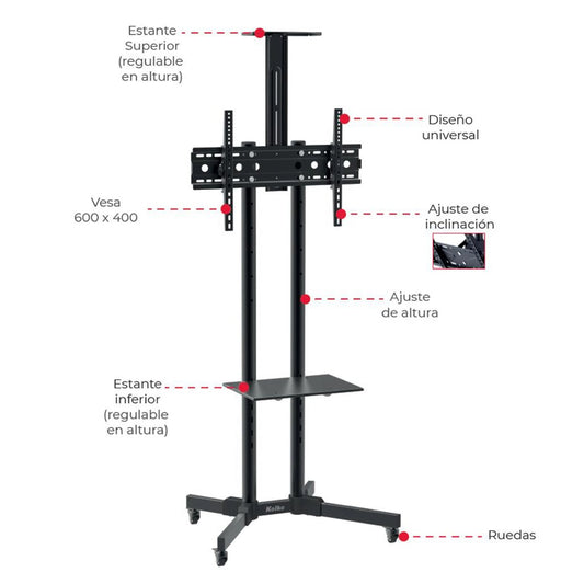 Soporte de Pie para Tvs 32" a 70" KVS-536 -soporte de Televisores de P Kolke
