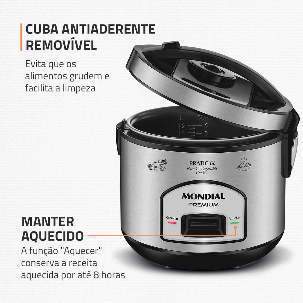 OLLA ELECTRICA DE ARROZ PRATIC 6I PE-43-6X