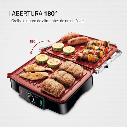 PRESS GRILL RED CERAMIC PG-02