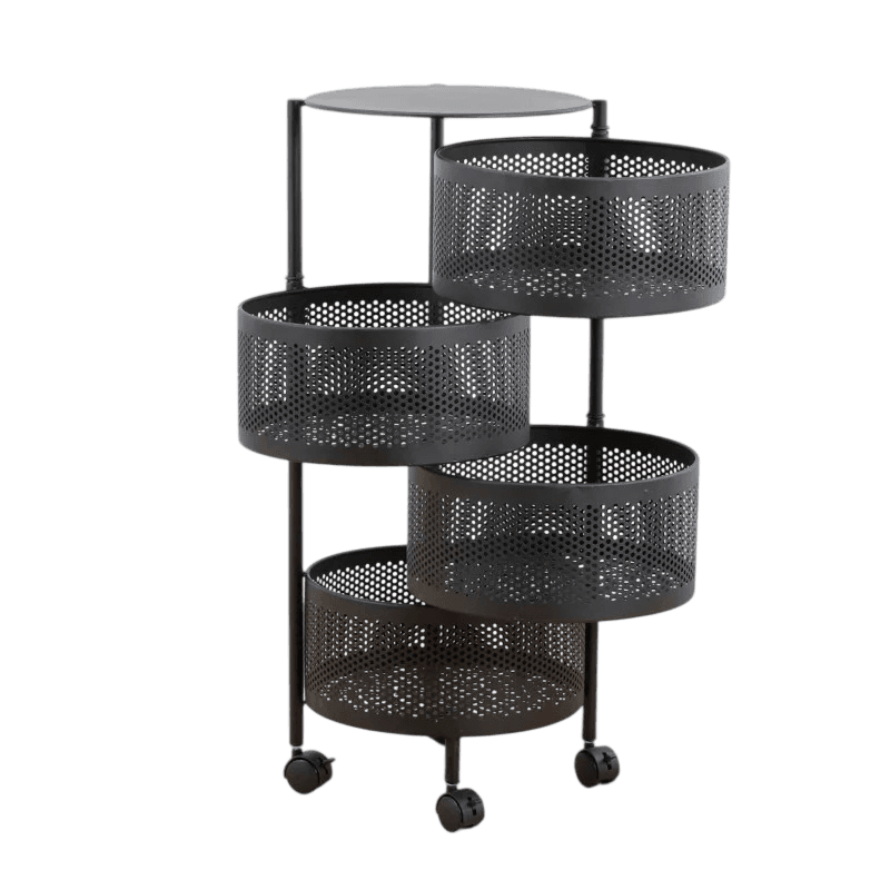 Organizador Circular Multiuso de Metal con 4 Cestos DMO-018 Decoteam
