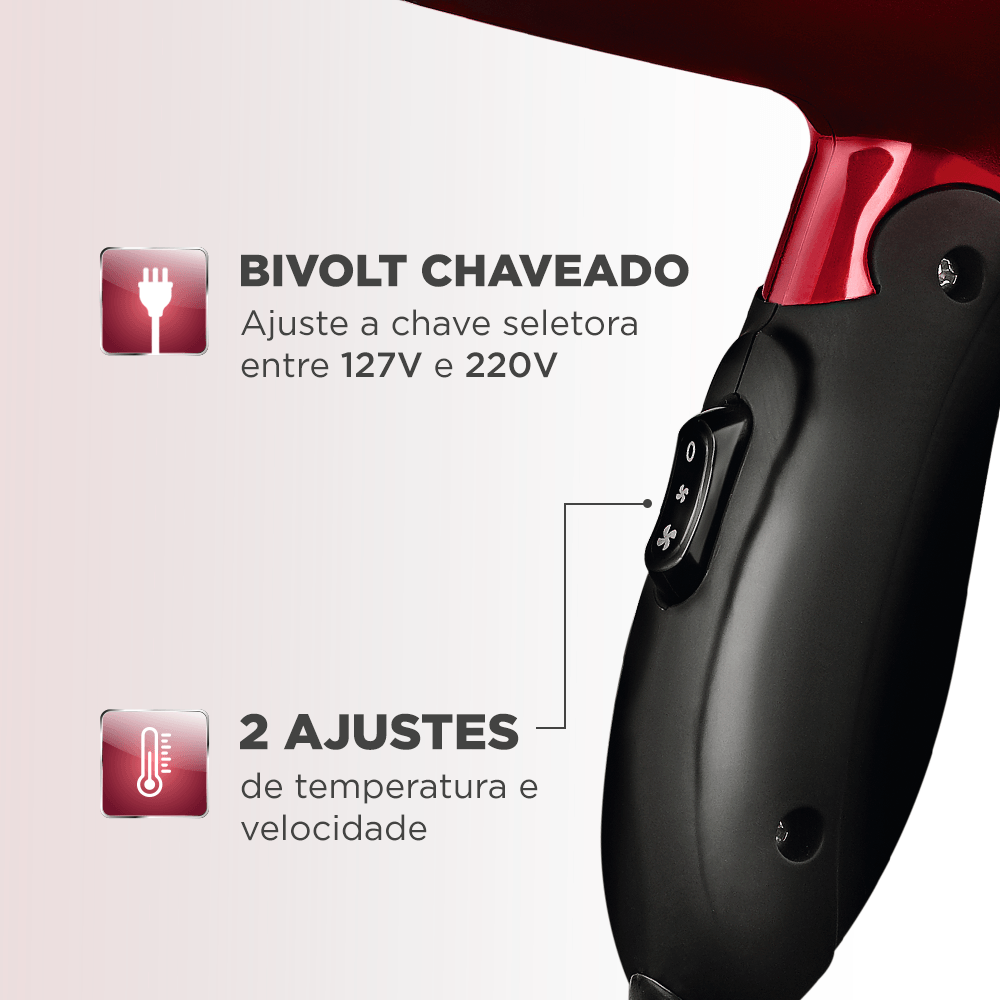 SECADOR DE CABELOS P/ VIAJE MAX TRAVEL SC-10