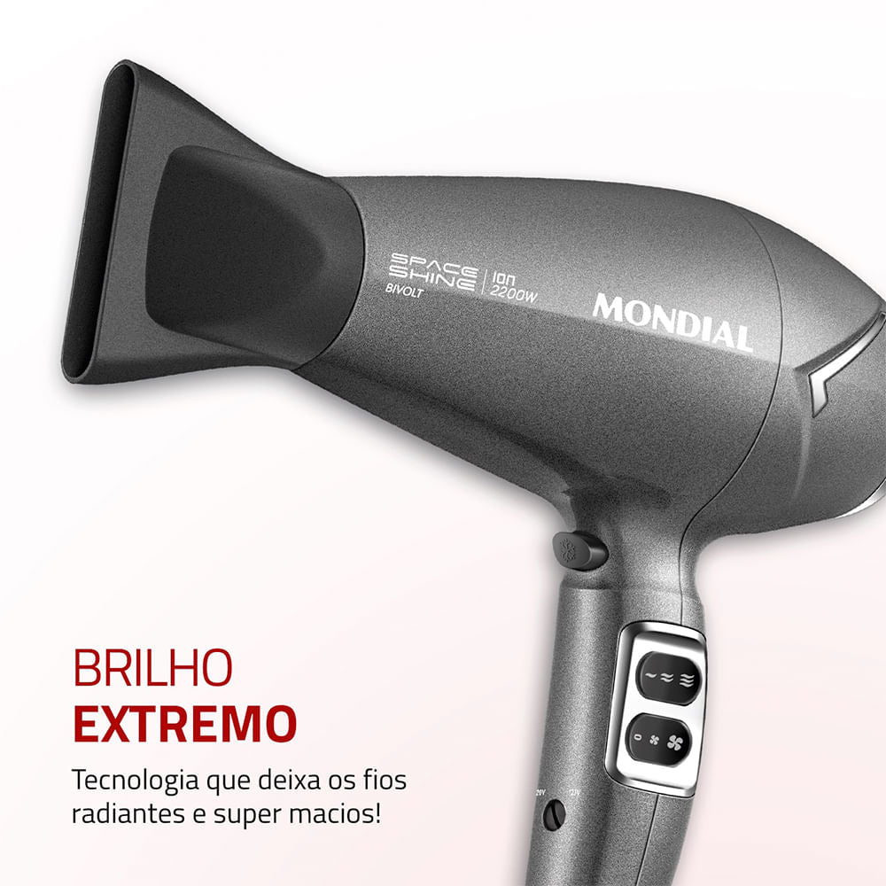 SECADOR DE CABELOS SPACE SHINE GRAFIT SC-20-BI