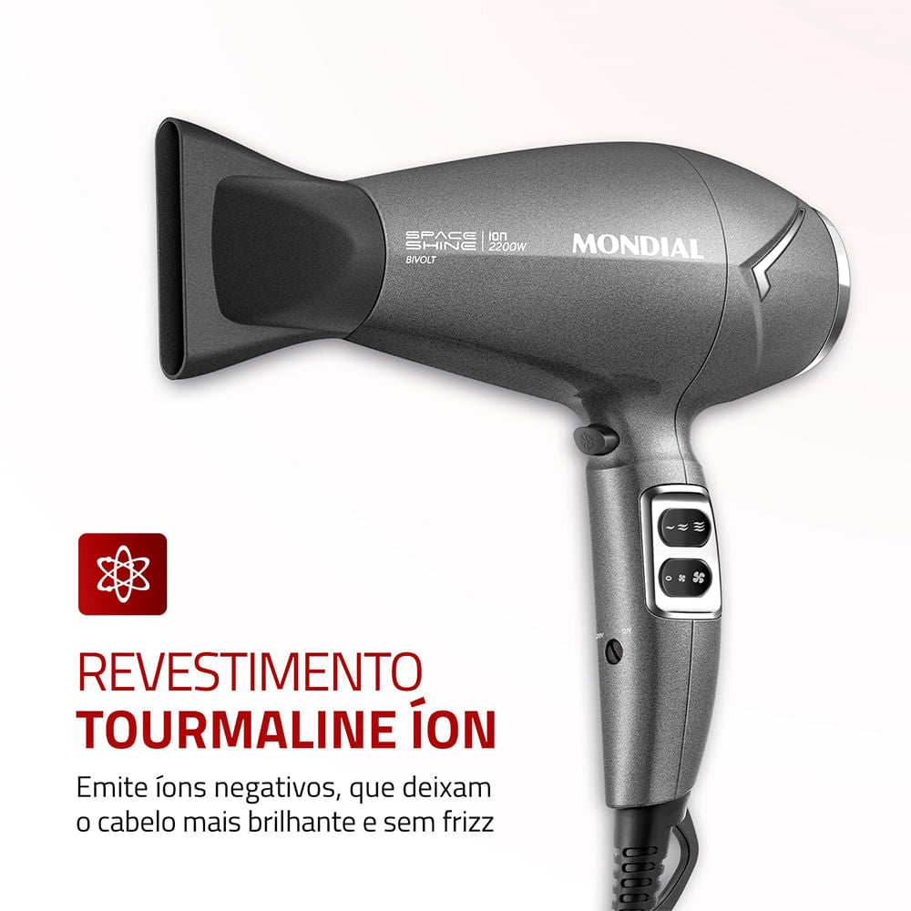 SECADOR DE CABELOS SPACE SHINE GRAFIT SC-20-BI