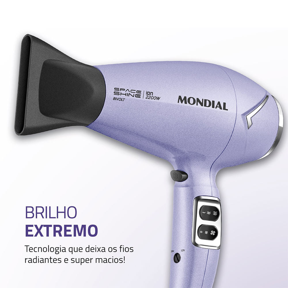 SECADOR DE CABELOS SPACE SHINE LILAS SC-21-BI