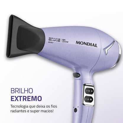 SECADOR DE CABELOS SPACE SHINE LILAS SC-21-BI