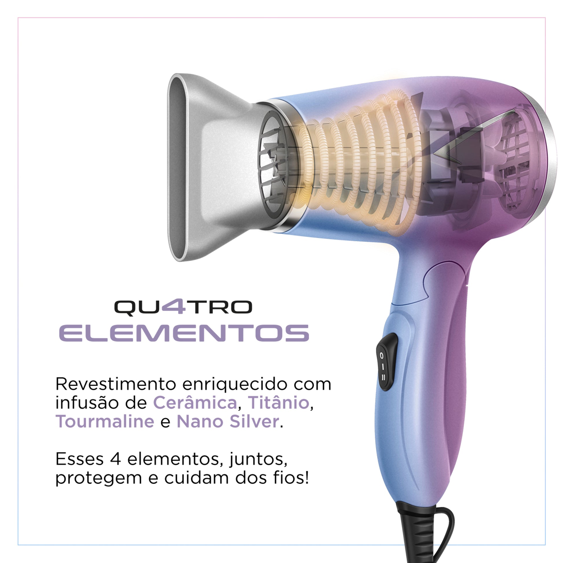 SECADOR DE PELO P/ VIAJE - COLORS GOLDEN ROSE TRAVEL SCT-JU-03