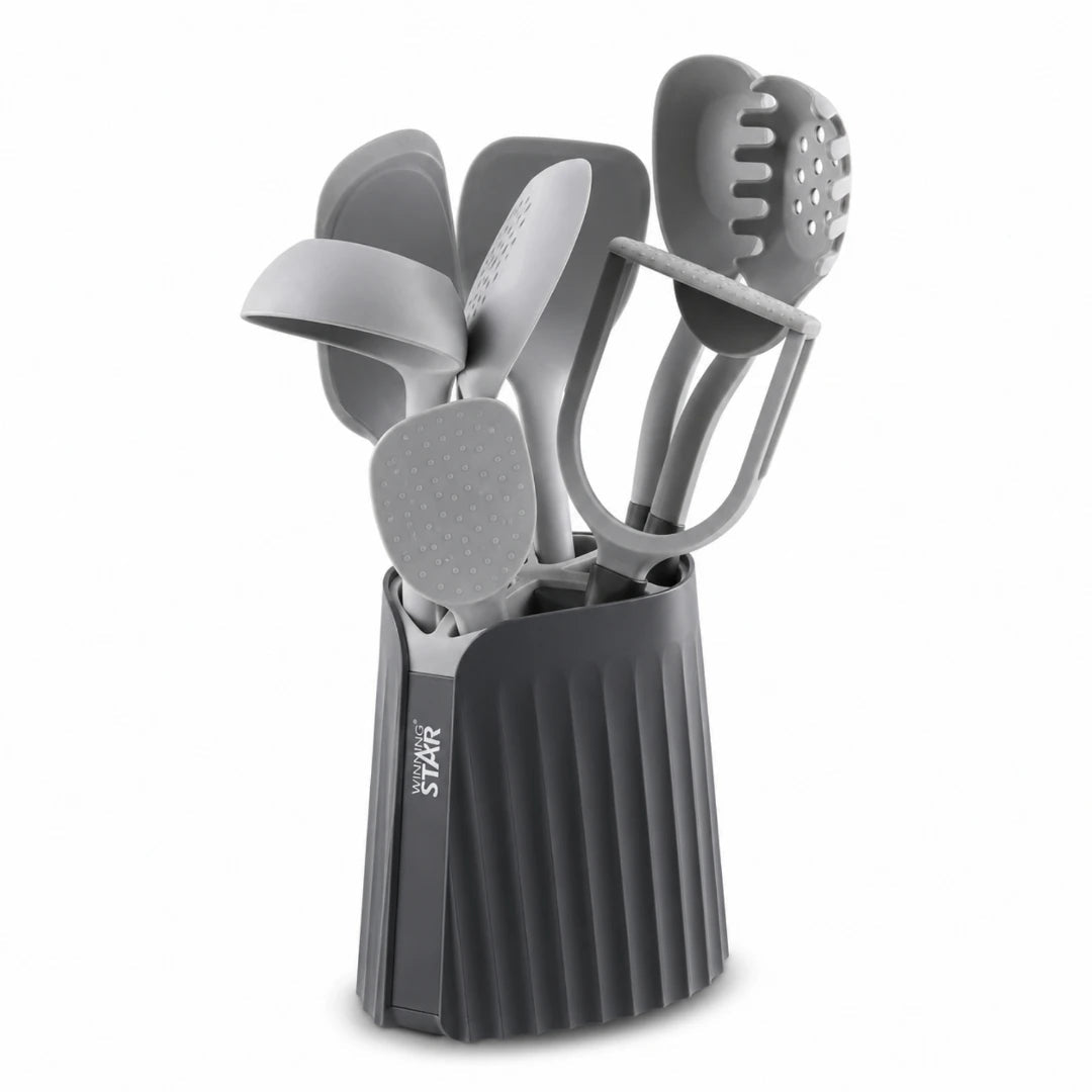 Set de utensilios de cocina Winning Star ST-7508 de 10 piezas con base organizadora