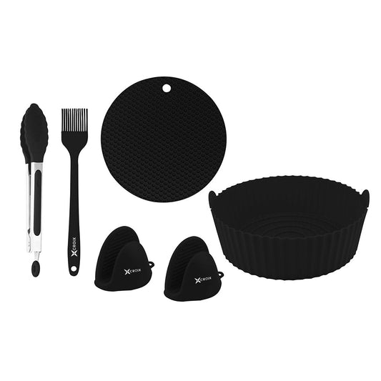 Set de Accesorios de Silicona para Freidora Negro 6PCS Croix