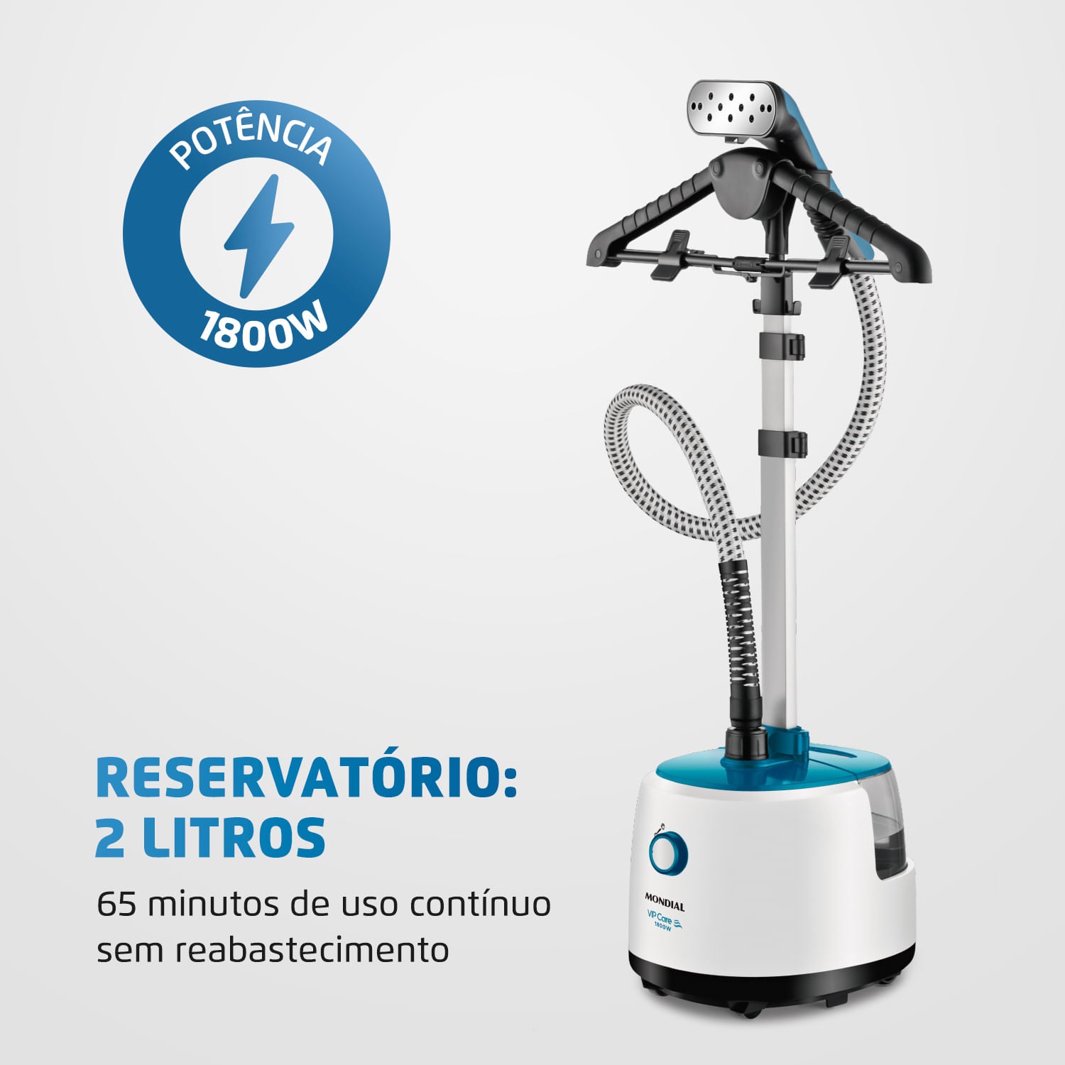 VAPORIZADOR DE ROPAS VERTICAL VIP CARE 1800W VP-07