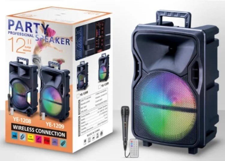 Parlante party Kandexs YE-1209 de 12 pulgadas con Bluetooth y micrófono