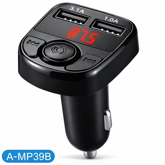 Transmisor para Auto A-MP39B Bluetooth FM USB SD Cargador Dual USB