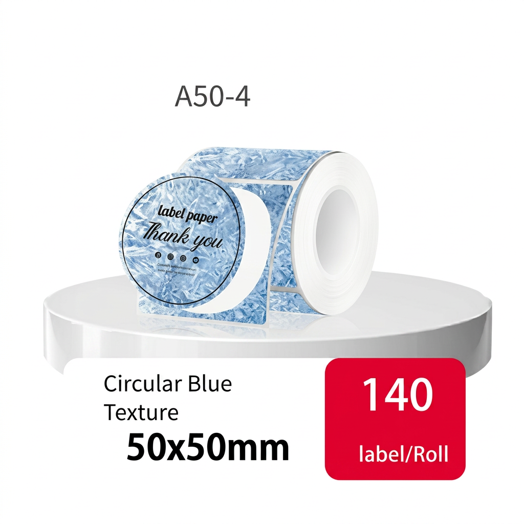 Etiqueta circular decorativa azul 50x50 mm SATE A50-4