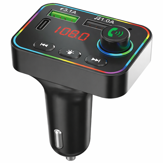 Transmisor para Auto A-MP42B Bluetooth FM USB SD con USB-C Carga Rápida