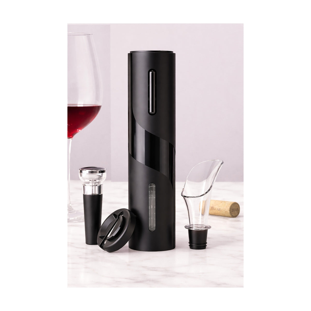 Abridor de Vino Eléctrico Inalámbrico SATE A-WP010 Recargable de SATE, producto centrado sobre fondo blanco