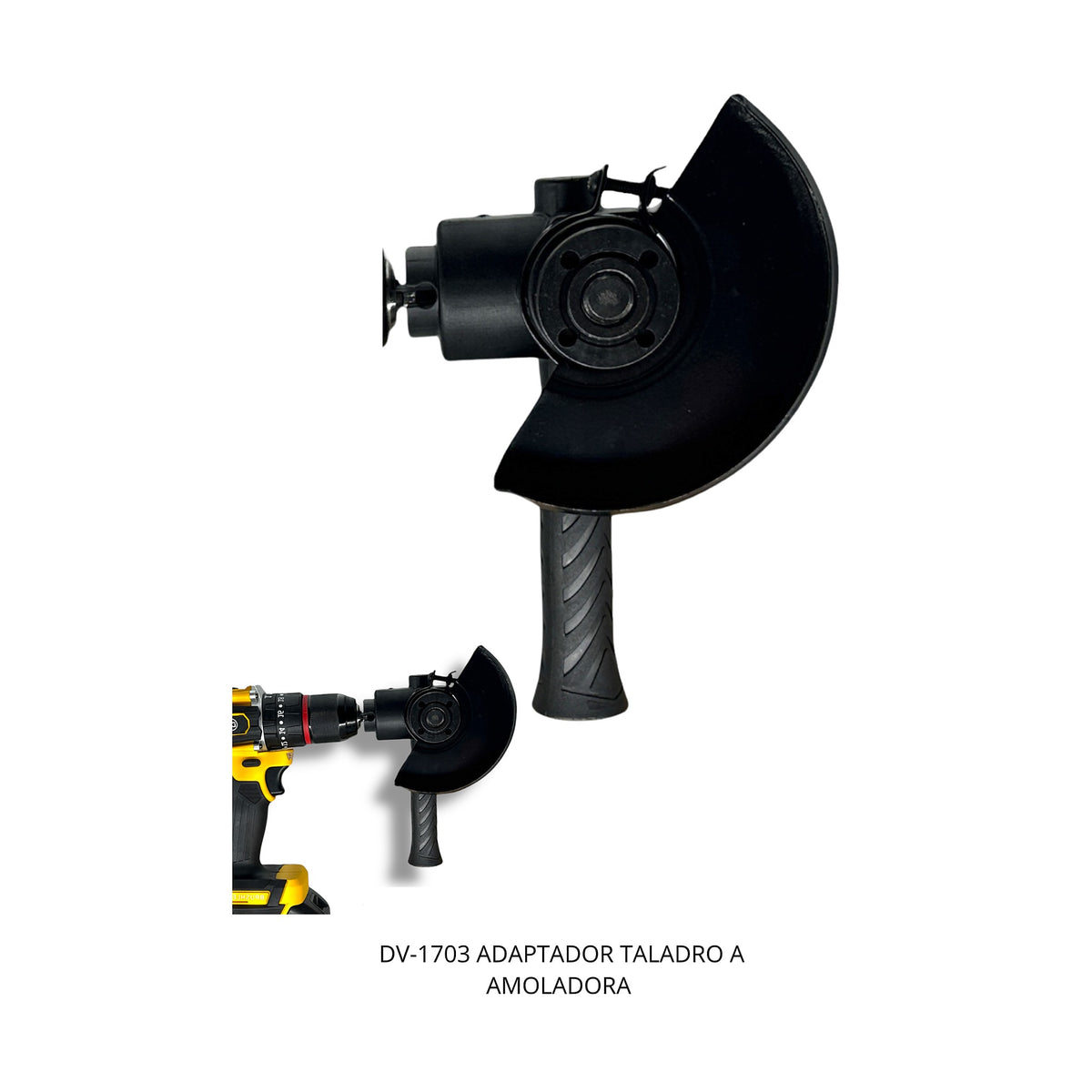 Adaptador de Taladro a Amoladora DV-1703 Multiuso Portátil de DIVINO, producto centrado sobre fondo blanco