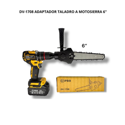 Adaptador de Taladro a Motosierra 6” DV-1708 Corte y Poda de DIVINO, producto centrado sobre fondo blanco