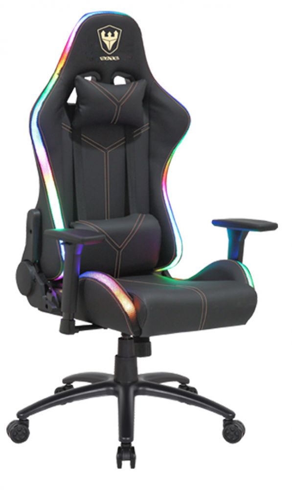 Silla Gamer A-GC8710 – Negro / LED RGB