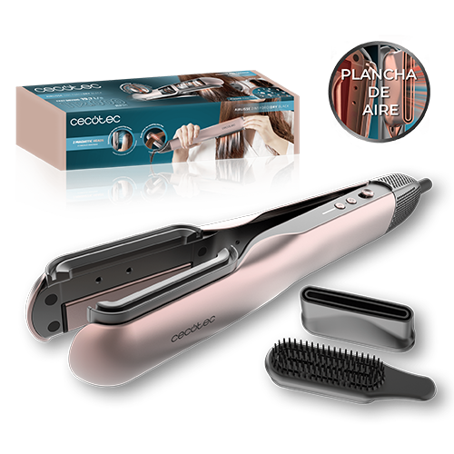 Planchita De Pelo Con Aire Airlisse 2In1 Forcedry Black