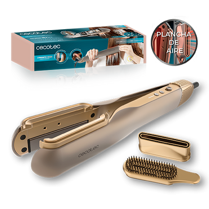 Planchita De Pelo Con Aire Airlisse 2In1 Forcedry Champagne