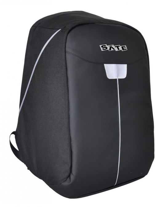 Mochila para notebook SATE A-KP1580 negra 15.6 pulgadas con USB y cierre oculto