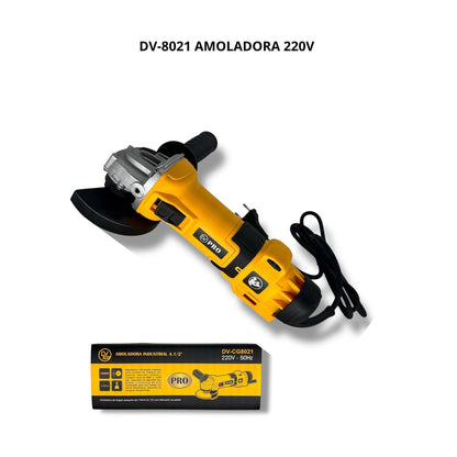 Amoladora Angular 115mm 1500W DV-8021 220V Profesional de DIVINO, producto centrado sobre fondo blanco