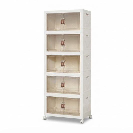 Armario plegable de 75 x 50 x 205 cm de 2,05 m, el más alto de la serie, vista de producto sobre fondo blanco