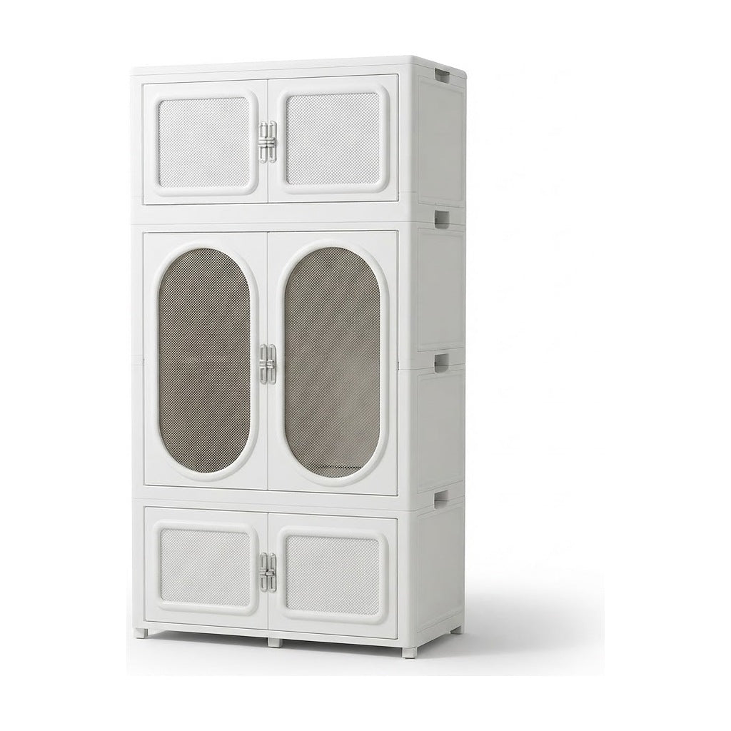 Armario plegable de 84 x 52,8 x 188,6 cm de 84 cm de frente, vista de producto sobre fondo blanco