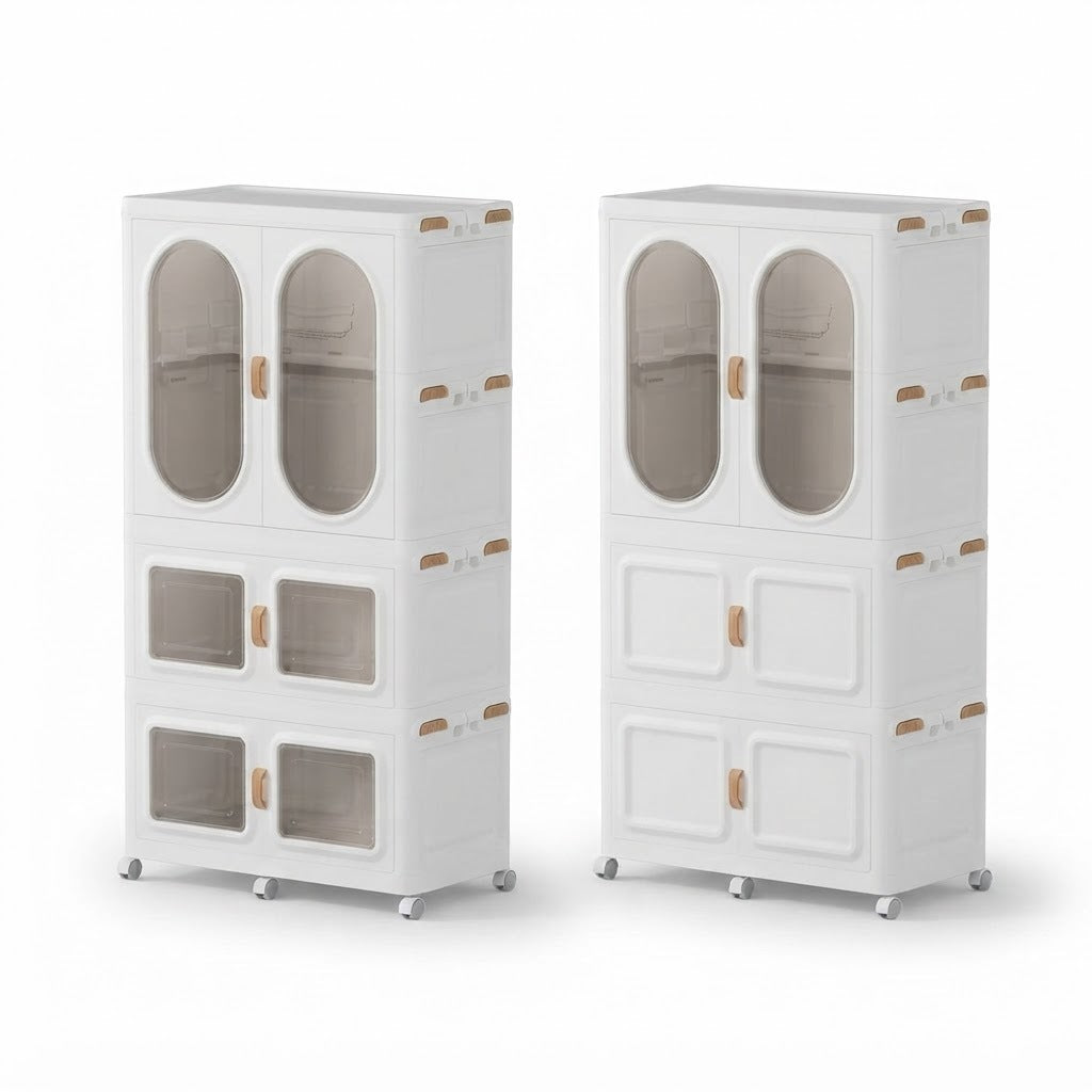 Armario plegable de 104,5 x 53,2 x 205,5 cm el más grande del lote, vista de producto sobre fondo blanco